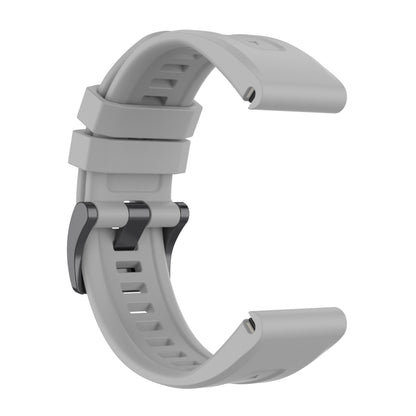 For Garmin Fenix 7S Quick Release Silicone Watch Band(Grey) - Watch Bands by buy2fix | Online Shopping UK | buy2fix