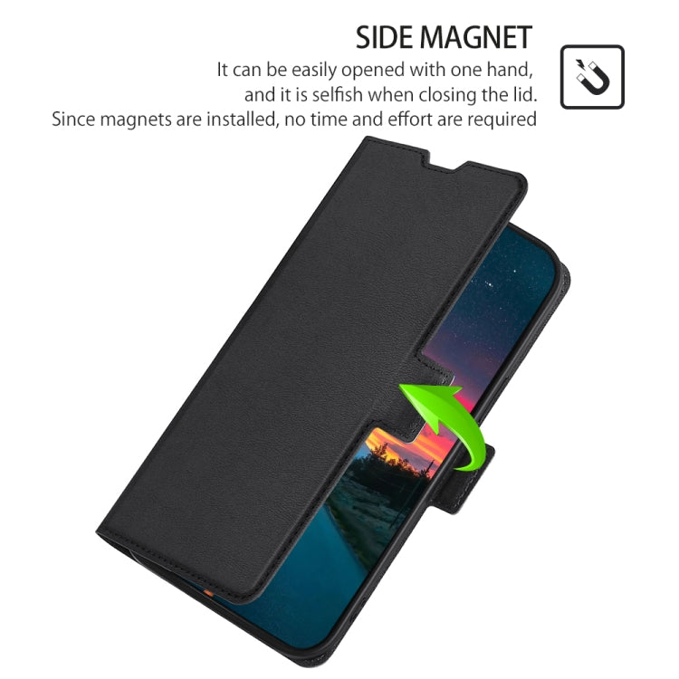 For Doogee Y8 Ultra-thin Voltage Side Buckle PU + TPU Leather Phone Case(Black) - More Brand by buy2fix | Online Shopping UK | buy2fix