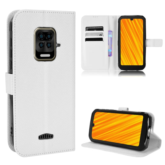 For Doogee S59 / S59 Pro Diamond Texture Leather Phone Case(White) - Doogee Cases by buy2fix | Online Shopping UK | buy2fix