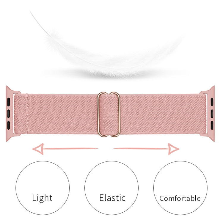 Polyester Nylon Watch Band For Apple Watch Ultra 49mm&Watch Ultra 2 49mm / Series 9&8&7 45mm / SE 3&SE 2&6&SE&5&4 44mm / 3&2&1 42mm(Incarnadine Pink) - Watch Bands by buy2fix | Online Shopping UK | buy2fix