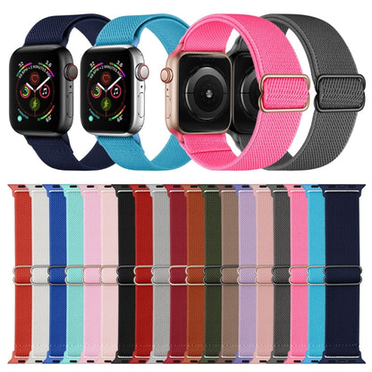 Polyester Nylon Watch Band For Apple Watch Ultra 49mm&Watch Ultra 2 49mm / Series 9&8&7 45mm / SE 3&SE 2&6&SE&5&4 44mm / 3&2&1 42mm(Emerald Green) - Watch Bands by buy2fix | Online Shopping UK | buy2fix