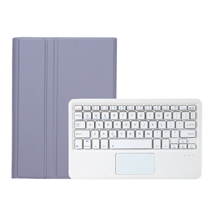 A08-A Candy Color Bluetooth Keyboard Leather Case with Touchpad For Samsung Galaxy Tab A8 2021 SM-X205 / SM-X200(Purple) - Samsung Keyboard by buy2fix | Online Shopping UK | buy2fix