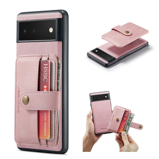 For Google Pixel 7 5G JEEHOOD RFID Anti-Theft Wallet Magnetic PU+TPU Phone Case(Pink) - Google Cases by JEEHOOD | Online Shopping UK | buy2fix