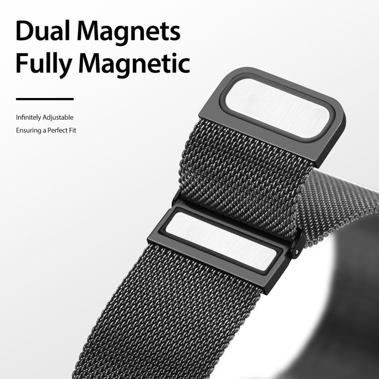 DUX DUCIS Milanese Watchband For Apple Watch Series 9&8&7 41mm / SE 3&SE 2&6&SE&5&4 40mm / 3&2&1 38mm(Black) - Watch Bands by DUX DUCIS | Online Shopping UK | buy2fix