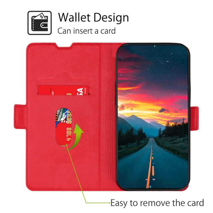 For Blackview A55 Ultra-thin Voltage Side Buckle PU + TPU Leather Phone Case(Red) - More Brand by buy2fix | Online Shopping UK | buy2fix