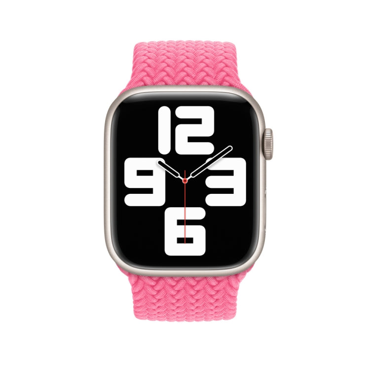 135mm Nylon Braided Watch Band For Apple Watch Ultra 49mm&Watch Ultra 2 49mm / Series 9&8&7 45mm / SE 3&SE 2&6&SE&5&4 44mm / 3&2&1 42mm(Pink) - Watch Bands by buy2fix | Online Shopping UK | buy2fix