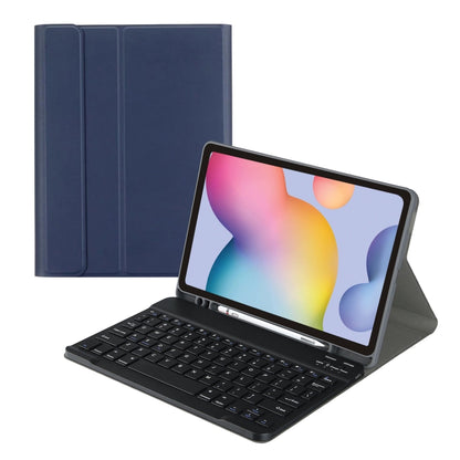 Square Cap Bluetooth Keyboard Leather Case with Pen Slot for Samsung Galaxy Tab S6 Lite(Dark Blue) - Samsung Keyboard by buy2fix | Online Shopping UK | buy2fix