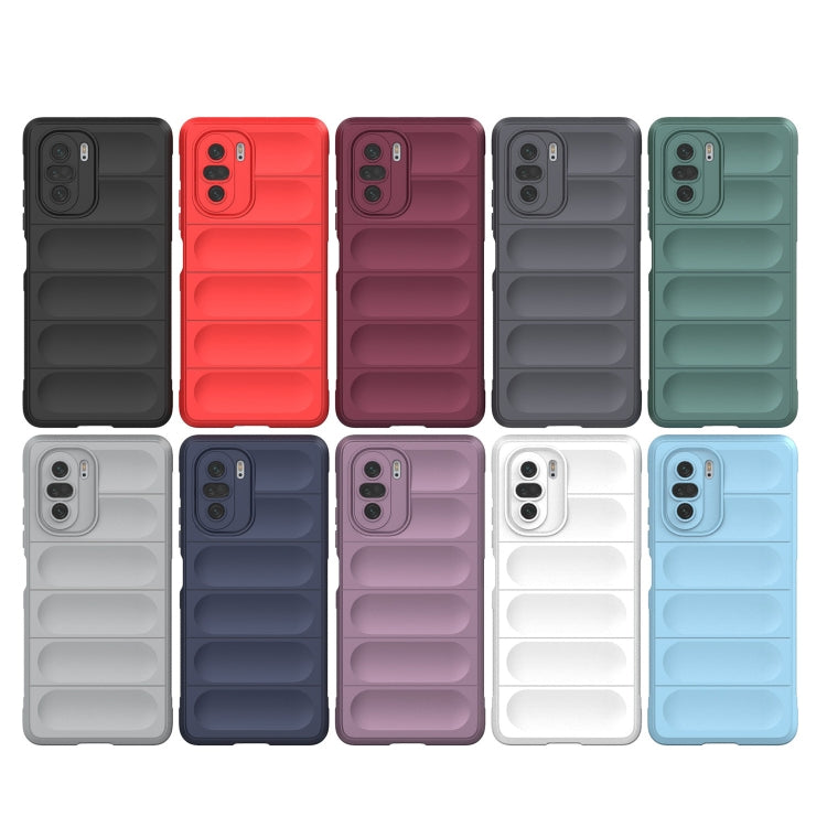 For Xiaomi Redmi K40 Magic Shield TPU + Flannel Phone Case(Grey) - Xiaomi Cases by buy2fix | Online Shopping UK | buy2fix