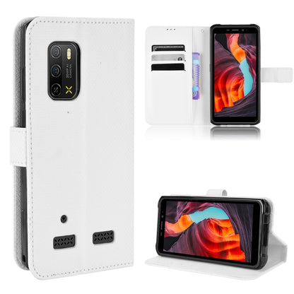 For Ulefone Armor X10 / X10 Pro Diamond Texture Leather Phone Case(White) - Ulefone Cases by buy2fix | Online Shopping UK | buy2fix