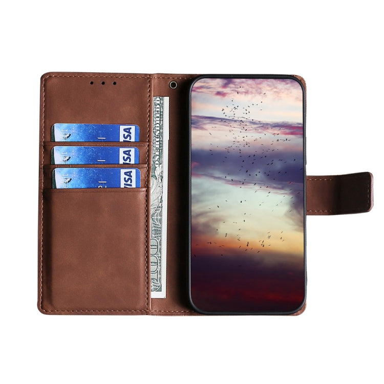 For Blackview A55 Skin Feel Crocodile Magnetic Clasp Leather Phone Case(Brown) - More Brand by buy2fix | Online Shopping UK | buy2fix