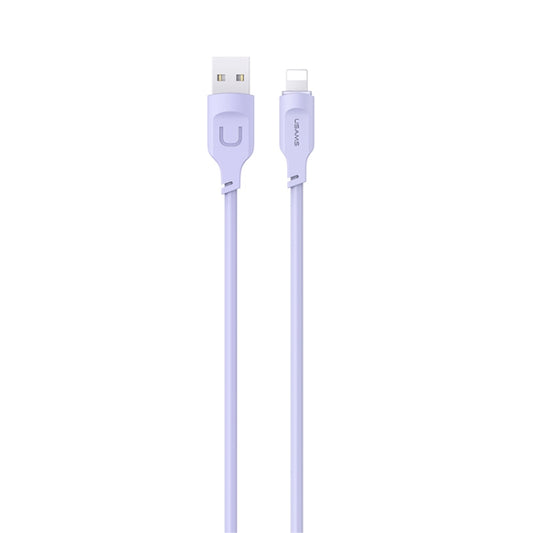 USAMS US-SJ565 8 Pin Fast Charing Data Cable with Light, Length: 1.2m(Purple) - Normal Style Cable by USAMS | Online Shopping UK | buy2fix