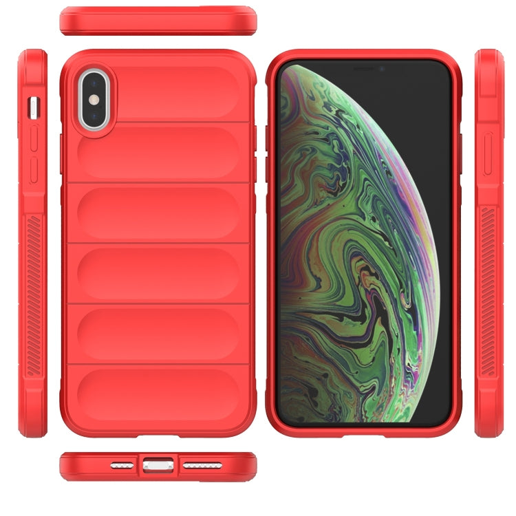 For iPhone XS Max Magic Shield TPU + Flannel Phone Case(Dark Grey) - More iPhone Cases by buy2fix | Online Shopping UK | buy2fix