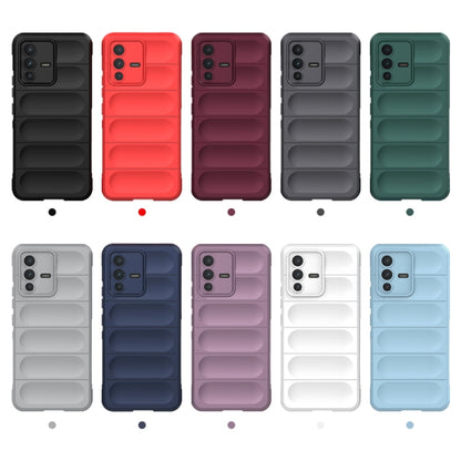 For vivo S12 Magic Shield TPU + Flannel Phone Case(Dark Grey) - vivo Cases by buy2fix | Online Shopping UK | buy2fix