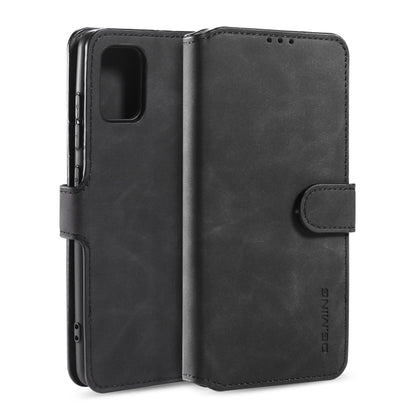 For Galaxy A71 DG.MING Retro Oil Side Horizontal Flip Case with Holder & Card Slots & Wallet(Black) - Galaxy Phone Cases by DG.MING | Online Shopping UK | buy2fix