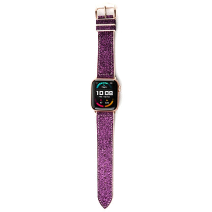 Glitter Starry Sky Watch Band For Apple Watch Ultra 49mm&Watch Ultra 2 49mm / Series 9&8&7 45mm / SE 3&SE 2&6&SE&5&4 44mm / 3&2&1 42mm(Dark Purple) - Watch Bands by buy2fix | Online Shopping UK | buy2fix