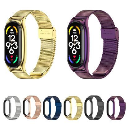 For Xiaomi Mi Band 7 / 7 NFC MIJOBS Milan Buckle Plus Stainless Steel Watch Band(Rose Gold) - Watch Bands by MIJOBS | Online Shopping UK | buy2fix