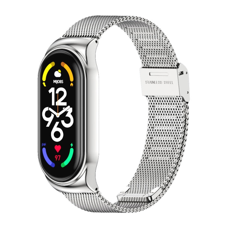 For Xiaomi Mi Band 7 / 7 NFC MIJOBS CS Milan Buckle Metal Watch Band(Silver) - Watch Bands by MIJOBS | Online Shopping UK | buy2fix