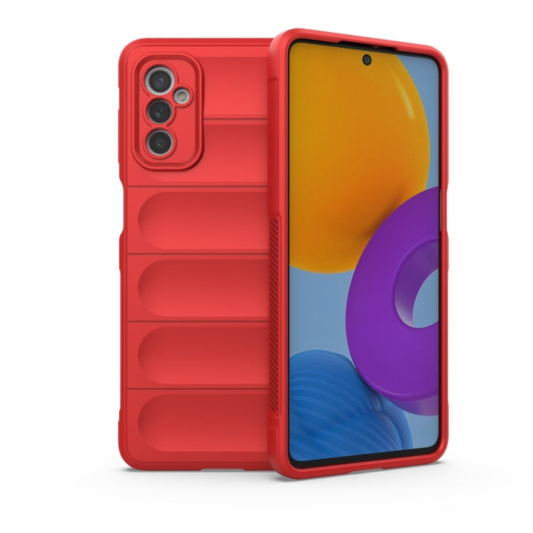 For Samsung Galaxy M52 5G Magic Shield TPU + Flannel Phone Case(Red) - Galaxy Phone Cases by buy2fix | Online Shopping UK | buy2fix
