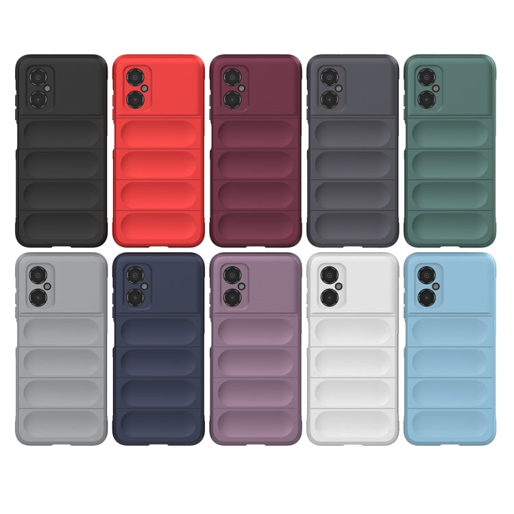 For Xiaomi Poco M4 5G Magic Shield TPU + Flannel Phone Case(Light Blue) - Xiaomi Cases by buy2fix | Online Shopping UK | buy2fix