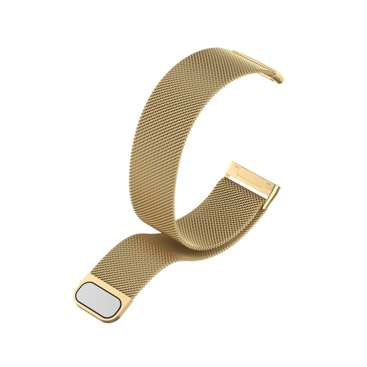 For Fitbit  Versa 4 / 3  Milanese Magnetic Metal Weave Watchband, Large Size(Gold) - Watch Bands by buy2fix | Online Shopping UK | buy2fix