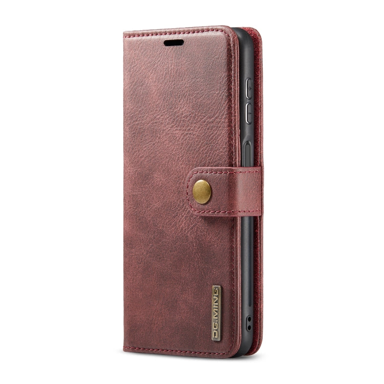 For Samsung Galaxy A23 5G DG.MING Crazy Horse Texture Detachable Magnetic Leather Phone Case(Red) - Galaxy Phone Cases by DG.MING | Online Shopping UK | buy2fix