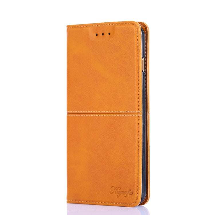 For Doogee X96 Pro Cow Texture Magnetic Horizontal Flip Leather Phone Case(Light Brown) - Doogee Cases by buy2fix | Online Shopping UK | buy2fix