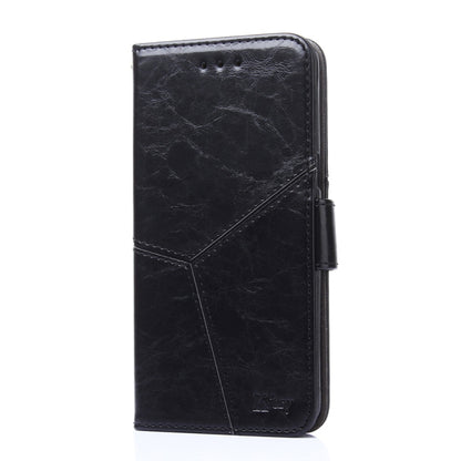 For Doogee X96 Pro Geometric Stitching Horizontal Flip Leather Phone Case(Black) - Doogee Cases by buy2fix | Online Shopping UK | buy2fix