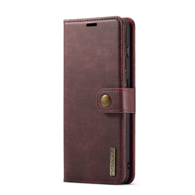 For OnePlus 10 Pro DG.MING Crazy Horse Texture Detachable Magnetic Leather Phone Case(Red) - OnePlus Cases by DG.MING | Online Shopping UK | buy2fix