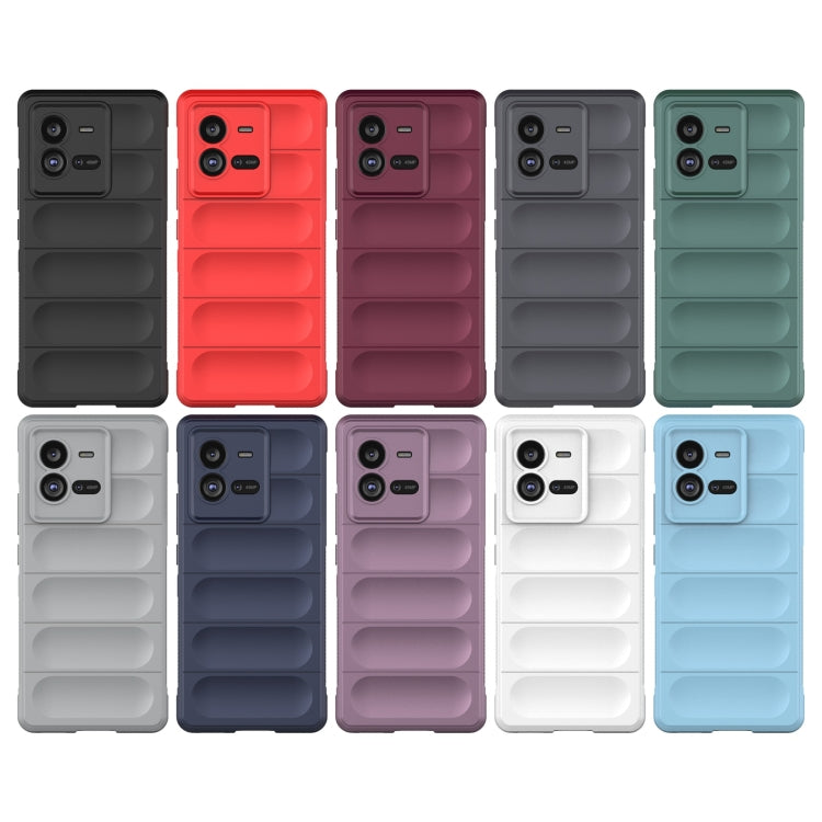 For vivo iQOO 10 Pro 5G Magic Shield TPU + Flannel Phone Case(Grey) - vivo Cases by buy2fix | Online Shopping UK | buy2fix