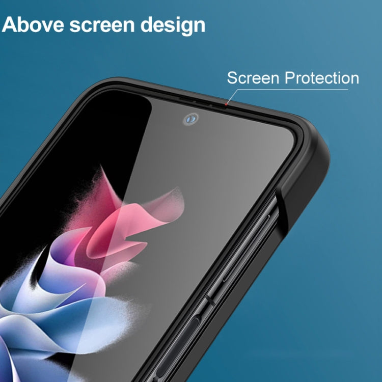For Samsung Galaxy Z Flip4 5G IMAK JS-3 Series Colorful Vertical Stripe PC Case(Pink) - Galaxy Z Flip4 5G Cases by imak | Online Shopping UK | buy2fix