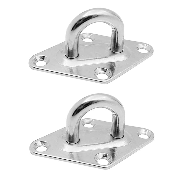 2 PCS 10mm 304 Stainless Steel Ship Diamond Door Hinges Buckle - Marine Accessories & Parts by buy2fix | Online Shopping UK | buy2fix