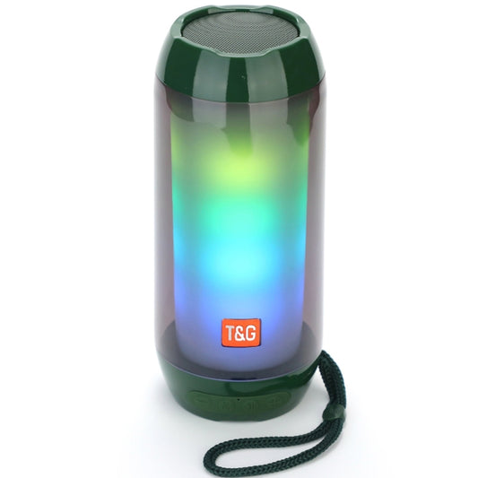 T&G TG643 Portable LED Light Waterproof Subwoofer Wireless Bluetooth Speaker(Green) - Waterproof Speaker by T&G | Online Shopping UK | buy2fix