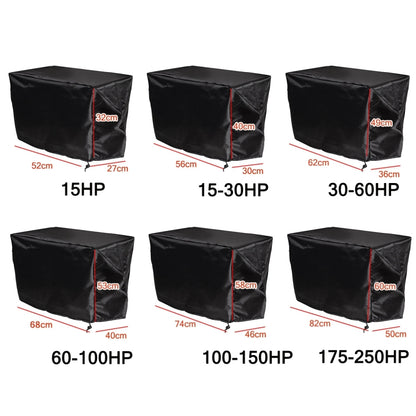 210D Oxford Cloth Boat Propeller Engine Waterproof and Dustproof Cover, Size:56x30x40cm/15-30HP(Black) - Marine Accessories & Parts by buy2fix | Online Shopping UK | buy2fix