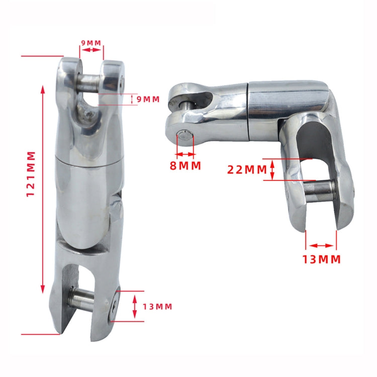 Three Stage 6-8mm 316 Stainless Steel Marine Anchor Rotary Joint - Marine Accessories & Parts by buy2fix | Online Shopping UK | buy2fix