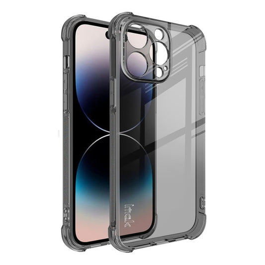 For iPhone 14 Pro imak Shockproof Airbag TPU Phone Case(Transparent Black) - iPhone 14 Pro Cases by imak | Online Shopping UK | buy2fix