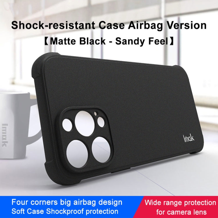 For iPhone 14 Pro imak Shockproof Airbag TPU Phone Case(Matte Black) - iPhone 14 Pro Cases by imak | Online Shopping UK | buy2fix