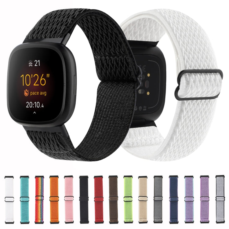 For Fitbit Versa 4 / Sense 2 Universal Wave Nylon Watch Band(Midnight Blue) - Watch Bands by buy2fix | Online Shopping UK | buy2fix