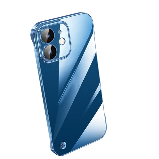 For iPhone 12 Electroplating Frameless Clear PC Phone Case(Sierra Blue) - iPhone 12 / 12 Pro Cases by buy2fix | Online Shopping UK | buy2fix