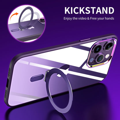 For iPhone 13 Pro Max Magsafe Invisible Holder Phone Case(Purple) - iPhone 13 Pro Max Cases by buy2fix | Online Shopping UK | buy2fix