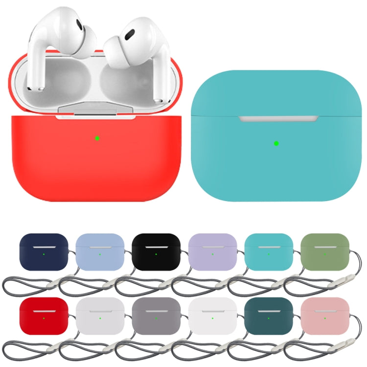 For AirPods Pro 2 Earphone Silicone Protective Case(Light Grey) - For AirPods Pro 2 by buy2fix | Online Shopping UK | buy2fix