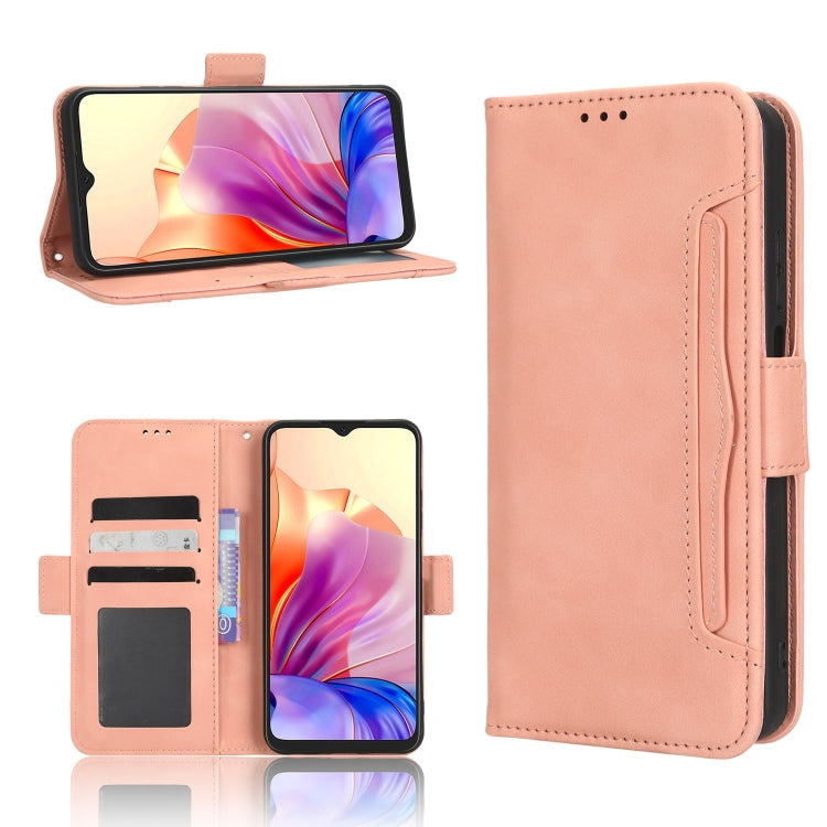 For Blackview OSCAL C80 Skin Feel Calf Texture Card Slots Leather Phone Case(Pink) - More Brand by buy2fix | Online Shopping UK | buy2fix