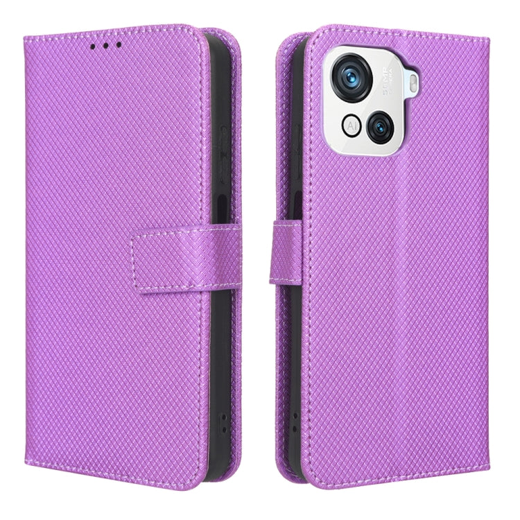 For Blackview OSCAL C80 Diamond Texture Leather Phone Case(Purple) - More Brand by buy2fix | Online Shopping UK | buy2fix