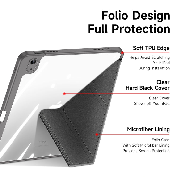 For iPad 10th Gen 10.9 2022 DUX DUCIS Magi Series Smart Leather Tablet Case(Grey) - iPad 10th Gen 10.9 Cases by DUX DUCIS | Online Shopping UK | buy2fix