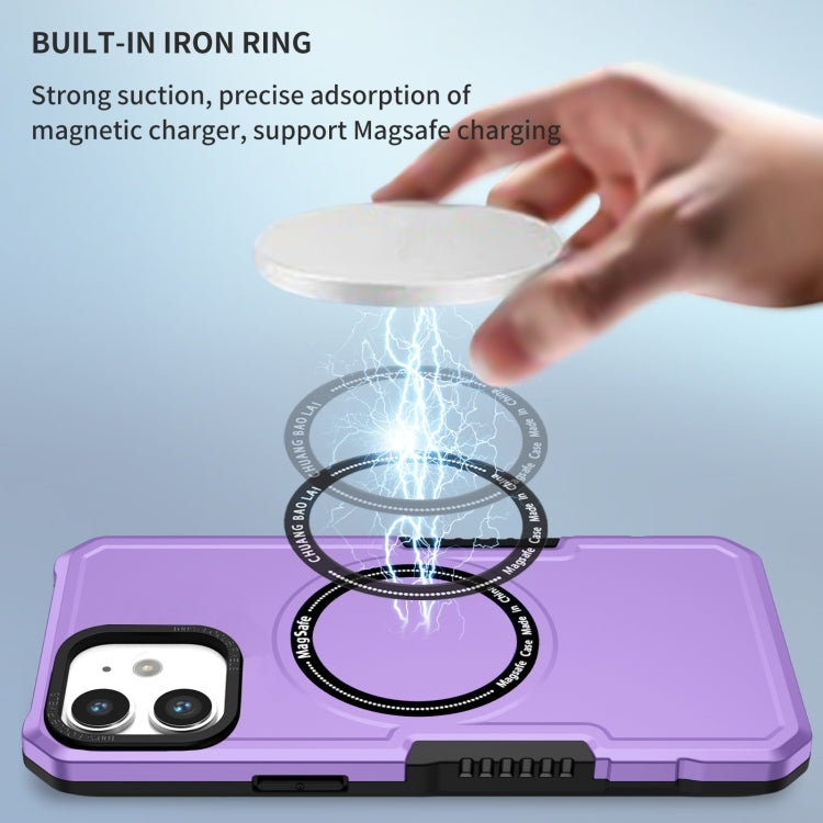 For iPhone 11 MagSafe Shockproof Armor Phone Case(Purple) - iPhone 11 Cases by buy2fix | Online Shopping UK | buy2fix