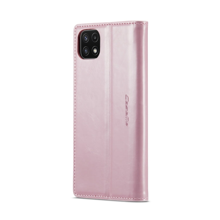 For Samsung Galaxy A22 5G / F42 5G CaseMe 003 Crazy Horse Texture Leather Phone Case(Rose Gold) - Galaxy Phone Cases by CaseMe | Online Shopping UK | buy2fix