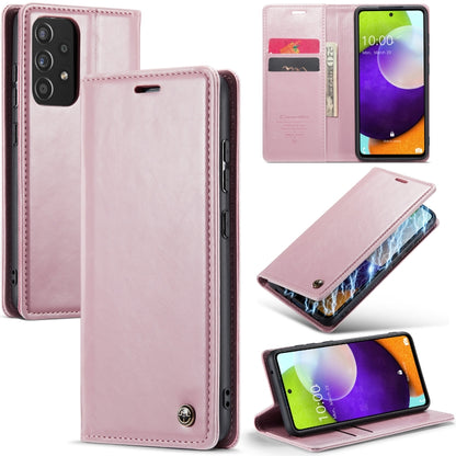 For Samsung Galaxy A52 CaseMe 003 Crazy Horse Texture Leather Phone Case(Rose Gold) - Galaxy Phone Cases by CaseMe | Online Shopping UK | buy2fix