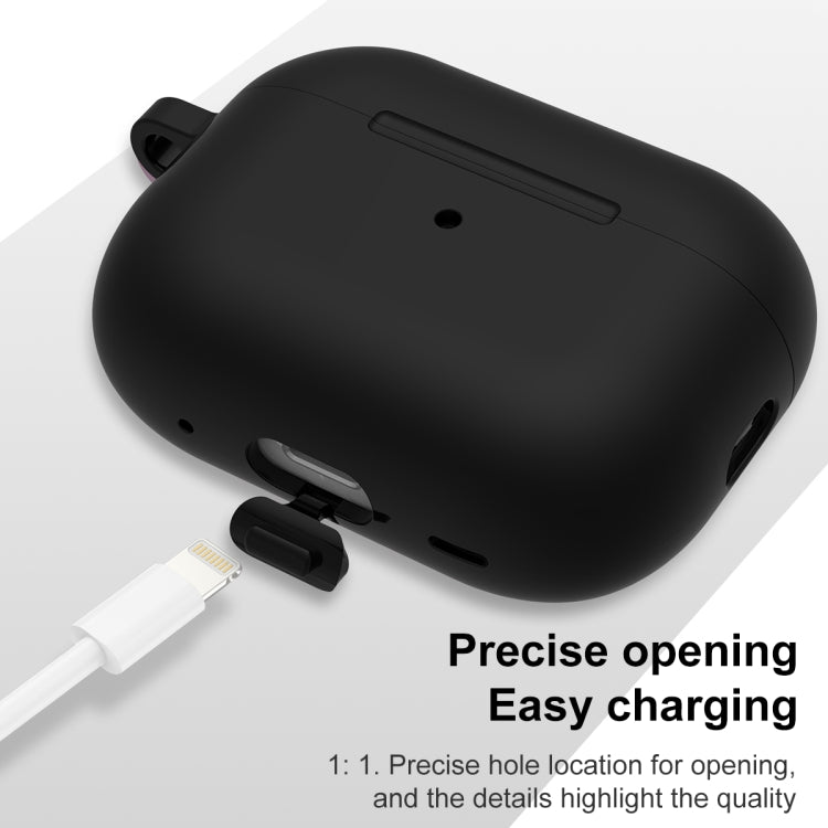 For AirPods Pro 2 Thickened One-piece Shockproof Earphone Case(Black) - For AirPods Pro 2 by buy2fix | Online Shopping UK | buy2fix