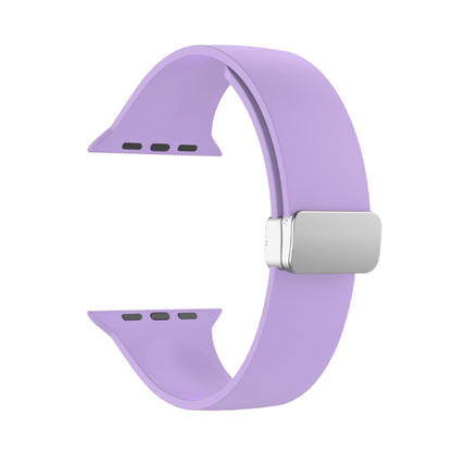 Folding Buckle Silicone Watch Band For Apple Watch Ultra 49mm(Light Purple) - Watch Bands by buy2fix | Online Shopping UK | buy2fix