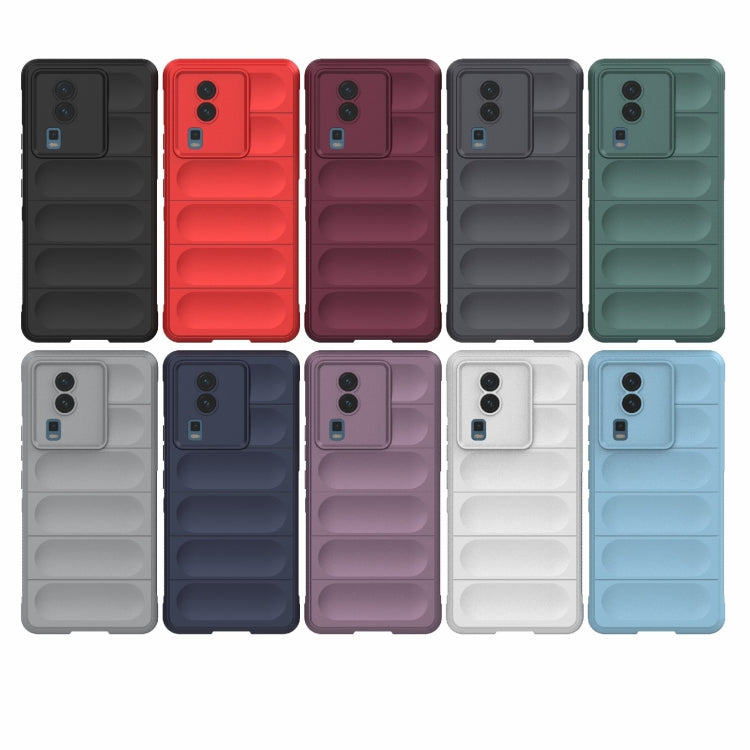 For vivo iQOO Neo7 Magic Shield TPU + Flannel Phone Case(White) - vivo Cases by buy2fix | Online Shopping UK | buy2fix