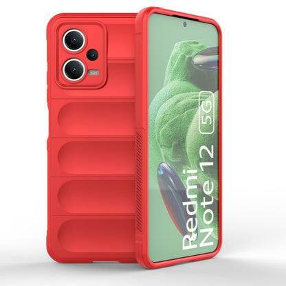 For Xiaomi Redmi Note 12 5G /  Note 12 5G India Magic Shield TPU + Flannel Phone Case(Red) - Note 12 Cases by buy2fix | Online Shopping UK | buy2fix